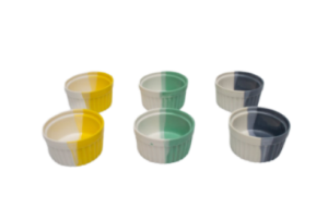 SET 6 SALSERAS COLOR 7,5*4 CM