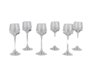 SET X 6 COPAS DE CRISTAL BOHEMIA STRIX 60ML