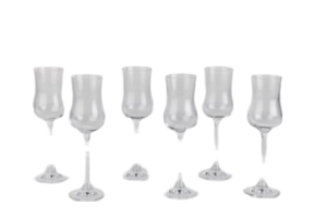 SET X 6 COPAS DE CRISTAL BOHEMIA COLIBRI LICOR 85ML