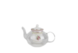 TETERA DE VIDRIO TEMPLADO CON INFUSOR EN PORCELANA 800 ML