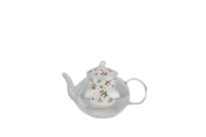 TETERA DE VIDRIO TEMPLADO CON INFUSOR EN PORCELANA 800 ML