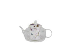 TETERA DE VIDRIO TEMPLADO CON INFUSOR EN PORCELANA 600 ML